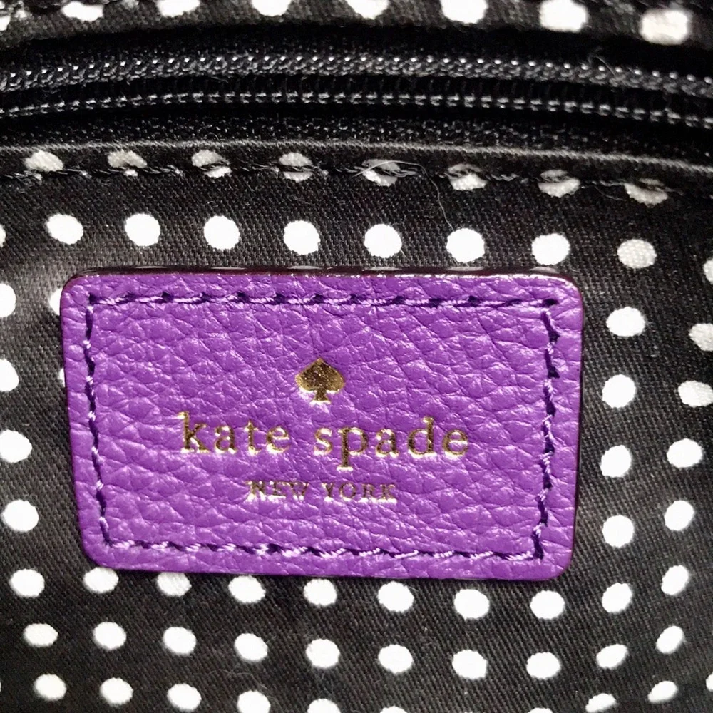 Kate Spade Shoulder Bag Purple with Gold Chain and Leather Strap